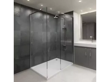 Frameless and aluminium shower cubicles on all shapes